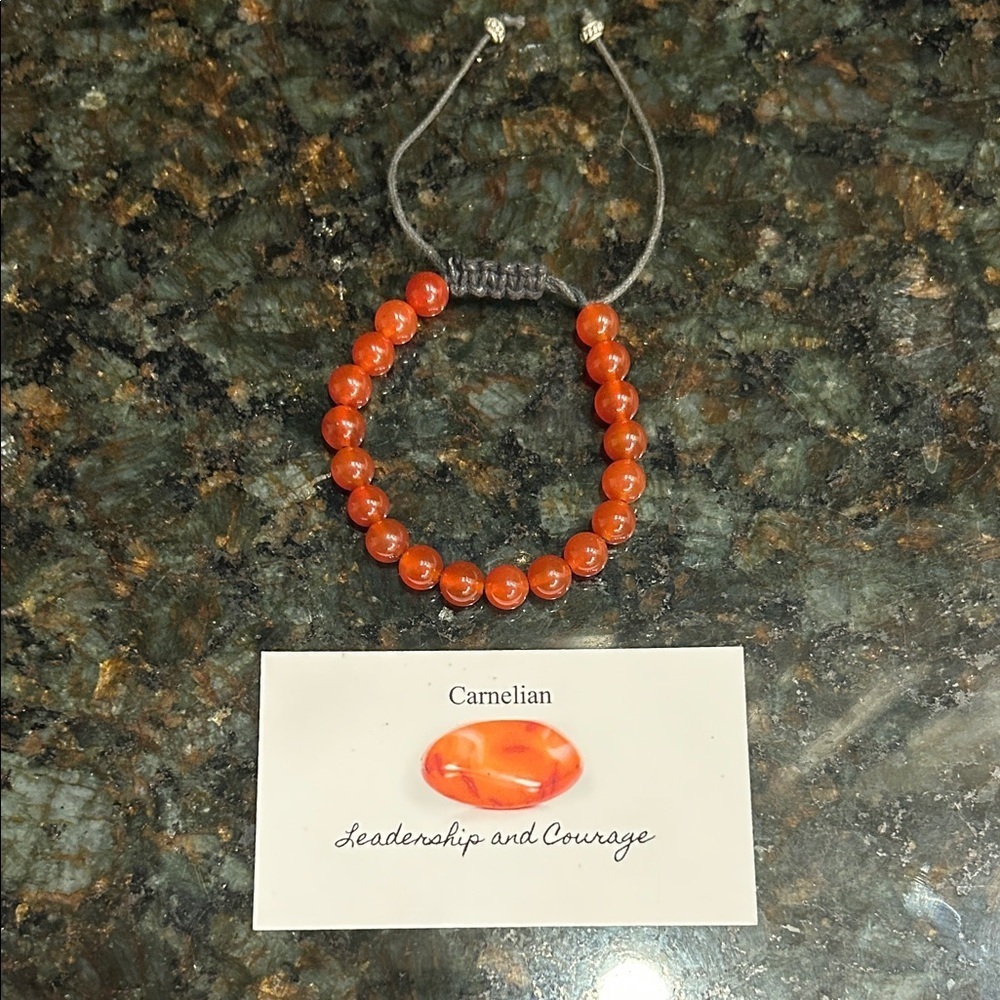 Carnelian Beaded Bracelet
